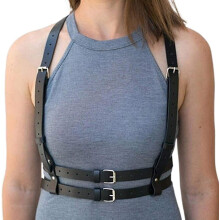 Punk Waist Harness Belt, Fashion Body Chain, Black Goth Rave Adjustable Body Jewelry