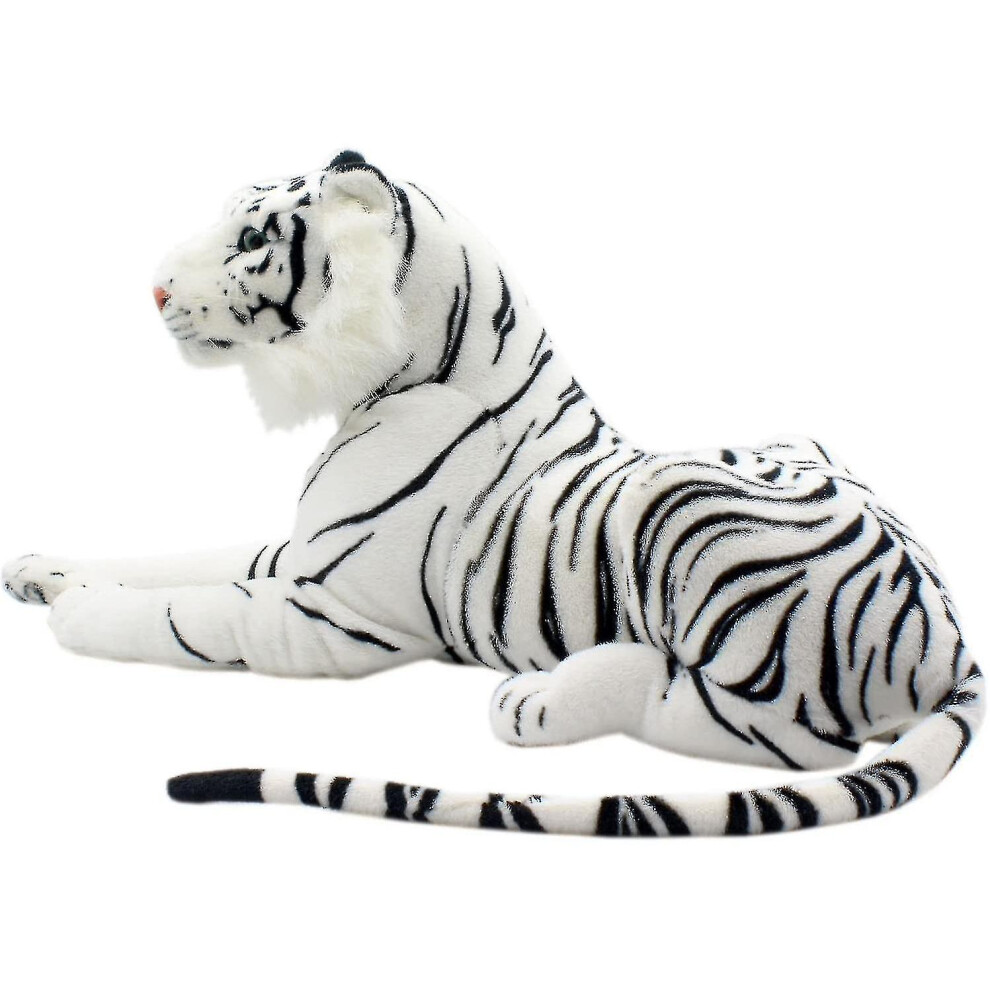 (, 75Cm) Realistic Big Stuffed Animals Tiger Plush Cat Toys-I White