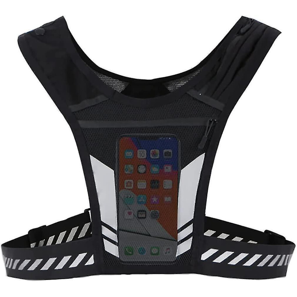 Running Vest Phone Holder, Breathable Reflective Running Vest, Sport Jogging Vest For Running, Gym, Biking