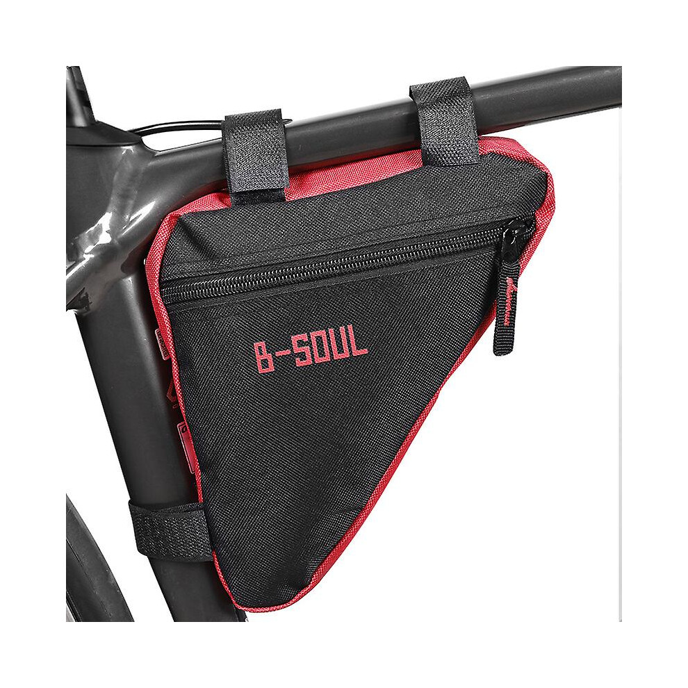 (Red) Bicycle Bag, Frame Bag, Triangular Bag For Bicycle, Mountain Bike, Road Bike Red