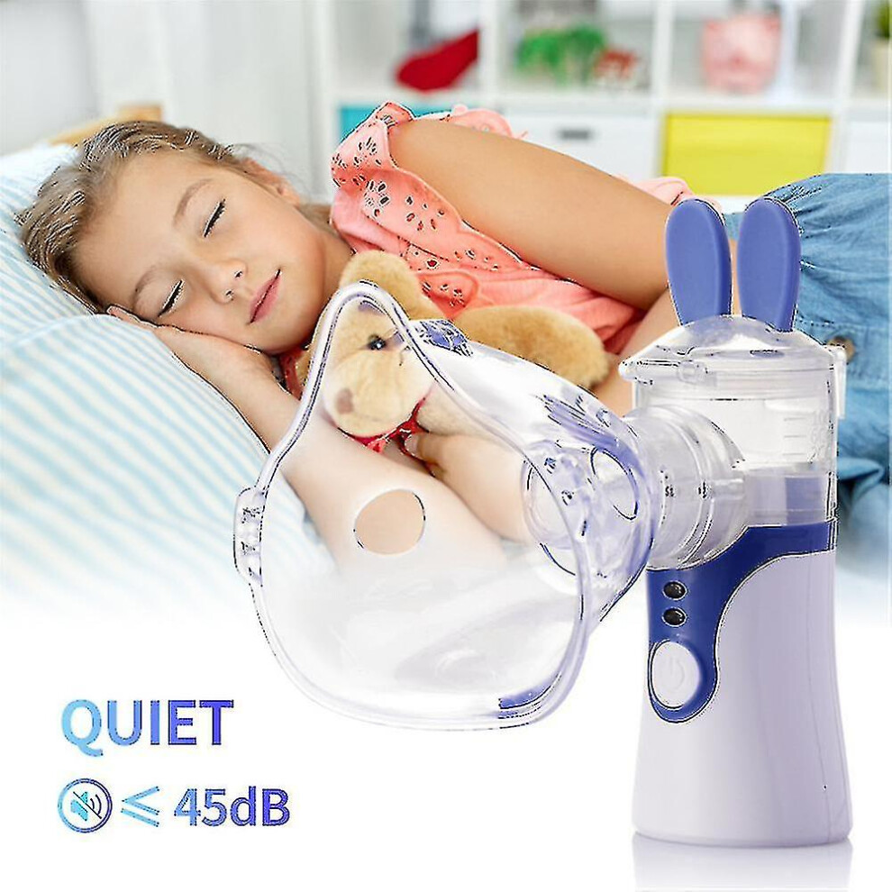 Nebulizer With Mouthpiece And Mask - Nebulizer For Adults, Kids Travel And Home Use, Handheld Mesh Nebulizer For Respiratory Problems