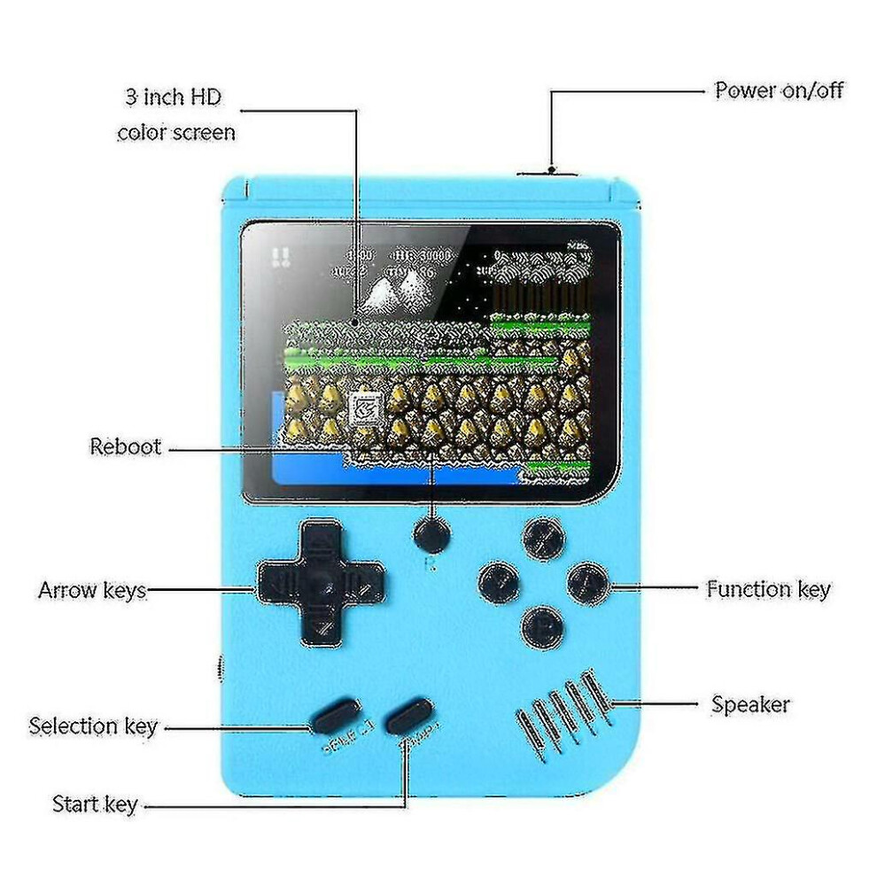 (BLUE) 2023-gameboy Built-in 500 Classic Game Retro Video Game Console-1