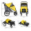 PawHut PawHut Foldable Pet Stroller with Cushion, for M, L Dogs - Yellow 2