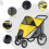 PawHut PawHut Foldable Pet Stroller with Cushion, for M, L Dogs - Yellow 5
