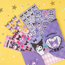 Jinzhaolai Creative New Hello Kitty Sanrio Combination Sticker Storage Book Sticker Sanrio Melody Kuromi Hand Account Material Wholesale