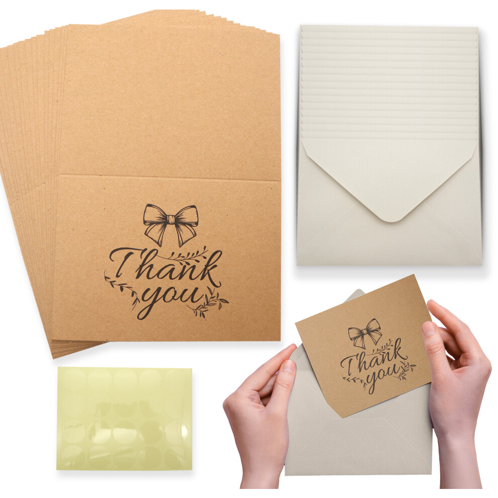 Kraft Brown Thank You Cards 18pk Cards