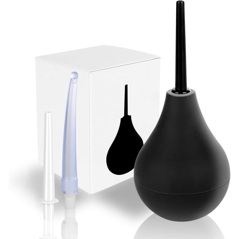 Enema Bulb Silicone Anal Douche Enema Kit for Women&Men with 3 Nozzles