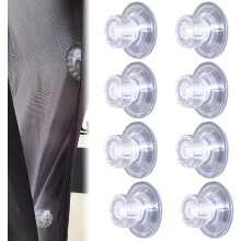 Caravan Awning Limpets 8 Pack High-grip Suction Cups 45 Mm Plastic Clear Pad Kit For Rv Motorhome Camper Side Canopy Fixing Accessories (8pcs)