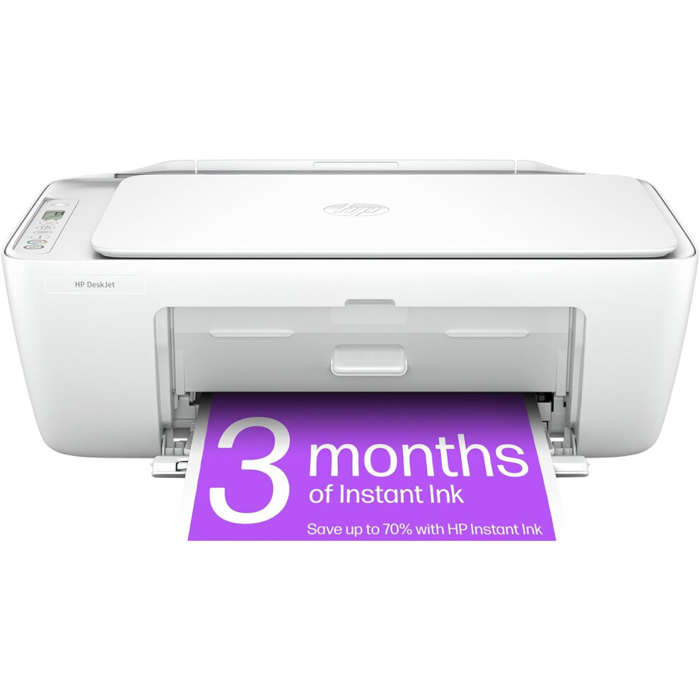 (White, HP DeskJet 2810e) DeskJet 2820e All in One Printer | Perfect for Home | Colour | Wireless | Print, Scan & Copy |  Reliable Wi-Fi| Cement