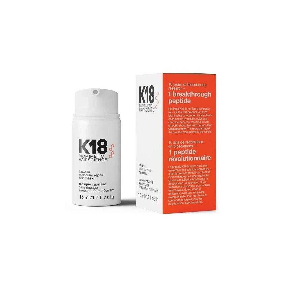 (K18 50ML) K18 50ml Leave-In Molecular Repair Hair Mask Damage Restore Soft Hair Deep Repair Keratin Scalp Treatment Hair Care Condition