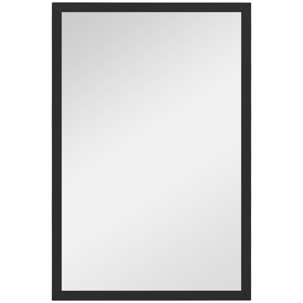 Homcom 60X40cm Wall Bathroom Mirror For Home Decor, Vanity Mirror, Black