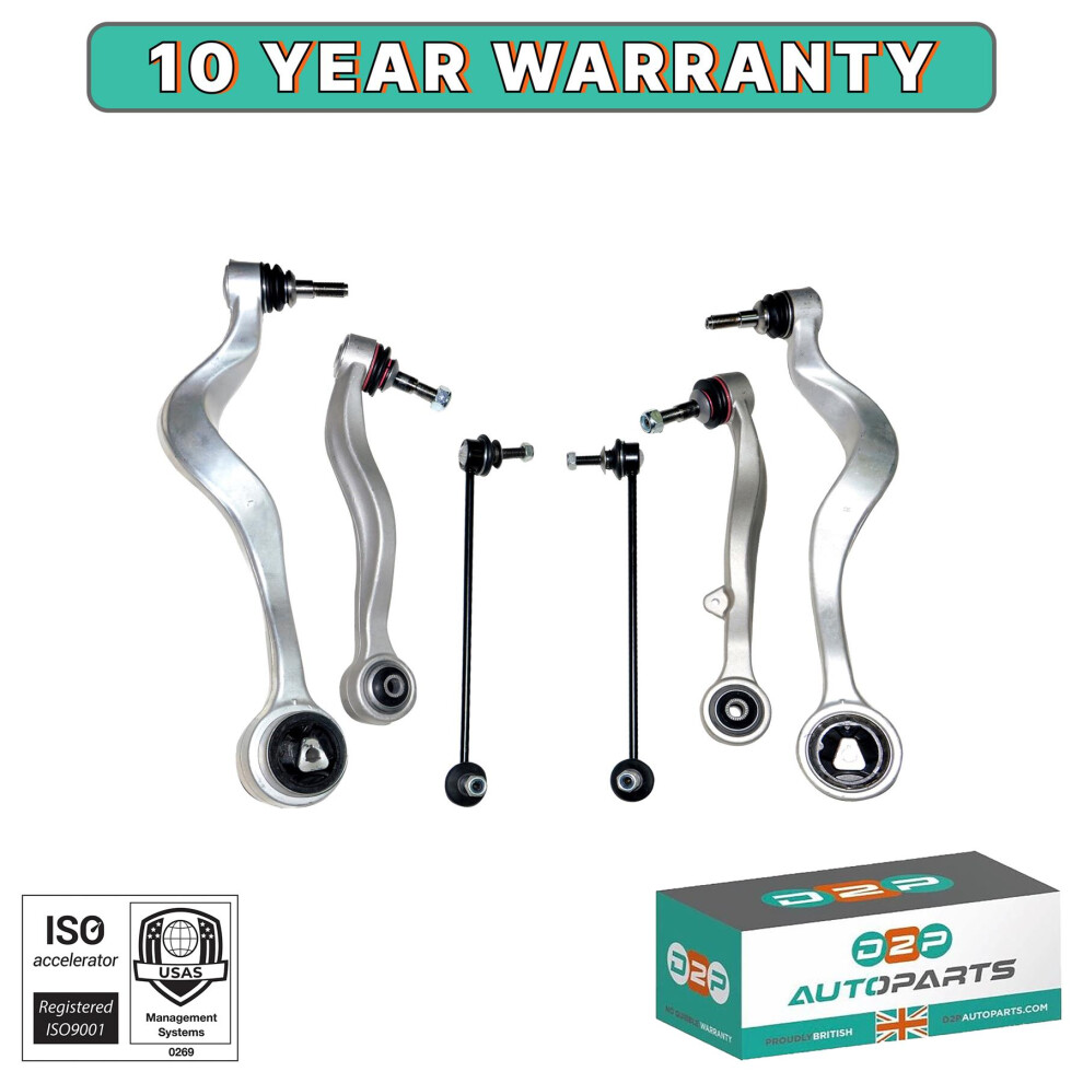 FRONT SUSPENSION WISHBONE CONTROL ARM ARMS & DROP LINKS FOR BMW 5 SERIES E60 E61