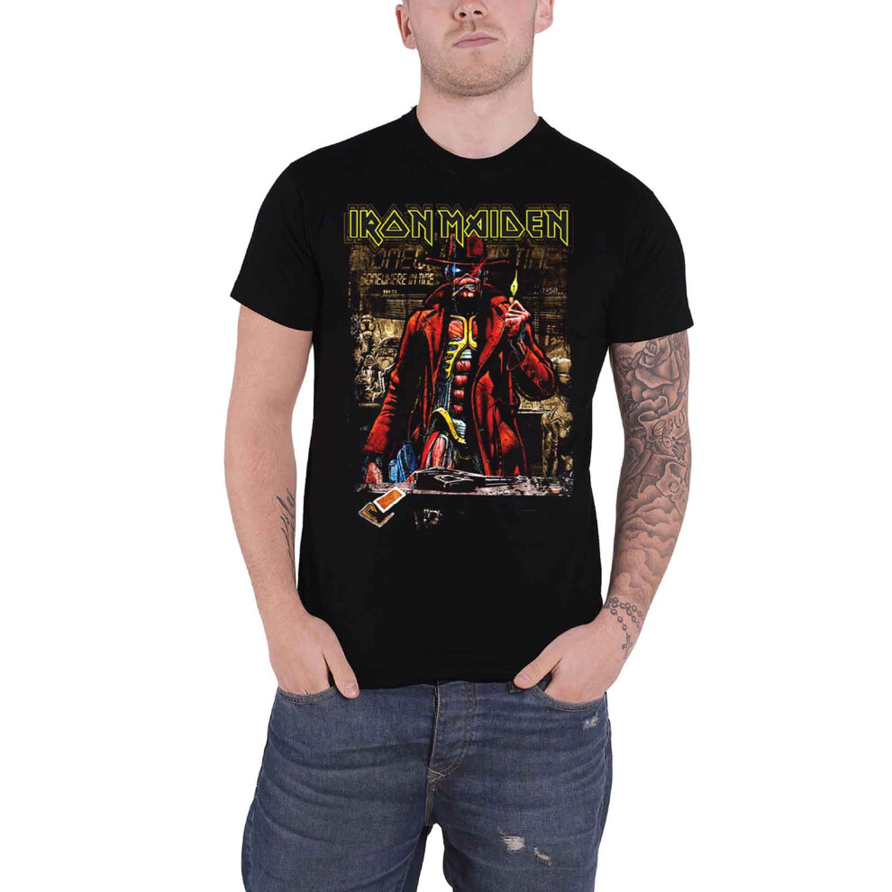 (XXL, Black) Iron Maiden Somewhere in time Stranger Sepia T Shirt