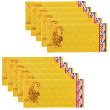 (Yellow) Money Envelopes Shagun Wedding Cash Card Voucher Gift Wallets Engagement 10x
