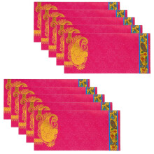 (Bright Pink) Money Envelopes Shagun Wedding Cash Card Voucher Gift Wallets Engagement 10x