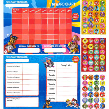 Paw Patrol Reward & Emotion Charts with Stickers for Children Age 3+