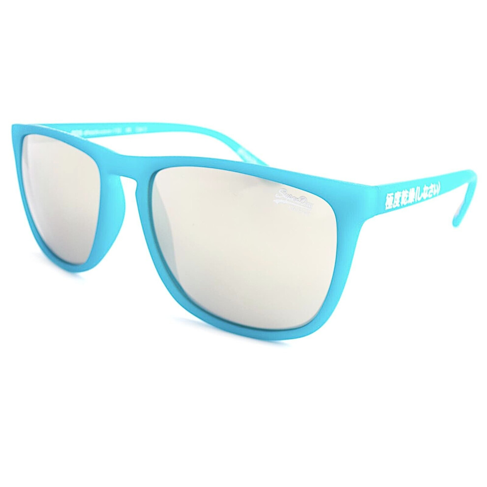 Superdry Shockwave Sunglasses Rubberised Blue with Gold Mirror Lens132