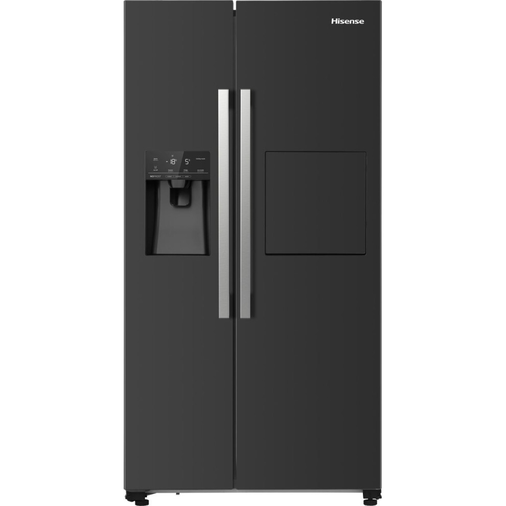 Hisense Rs694n4bbe 91Cm Frost Free American Fridge Freezer Black E Rated