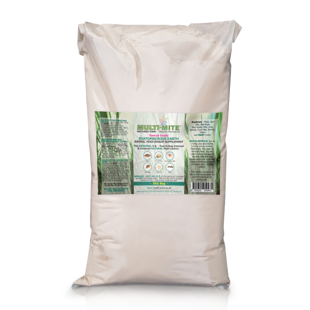 MULTI MITE Special Animal Feed Grade DE - Diatomaceous Earth - 5kg