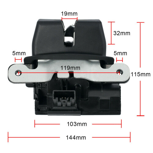 BOOT TAILGATE LOCK LATCH CATCH ACTUATOR (4 PIN) FOR FORD FIESTA MK6 & B-MAX 2