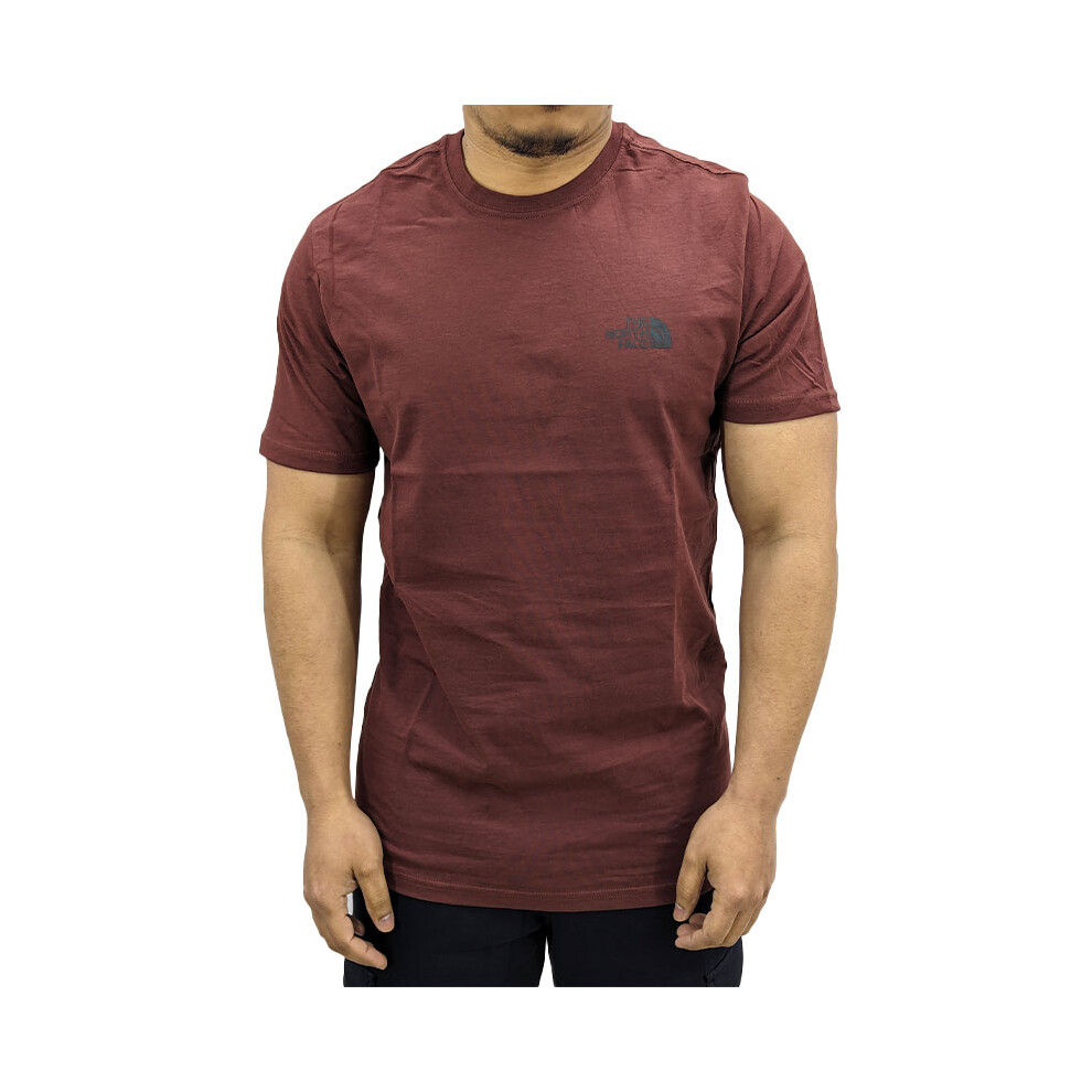 (Burgundy, S) The North Face Mens Graphic T Shirts