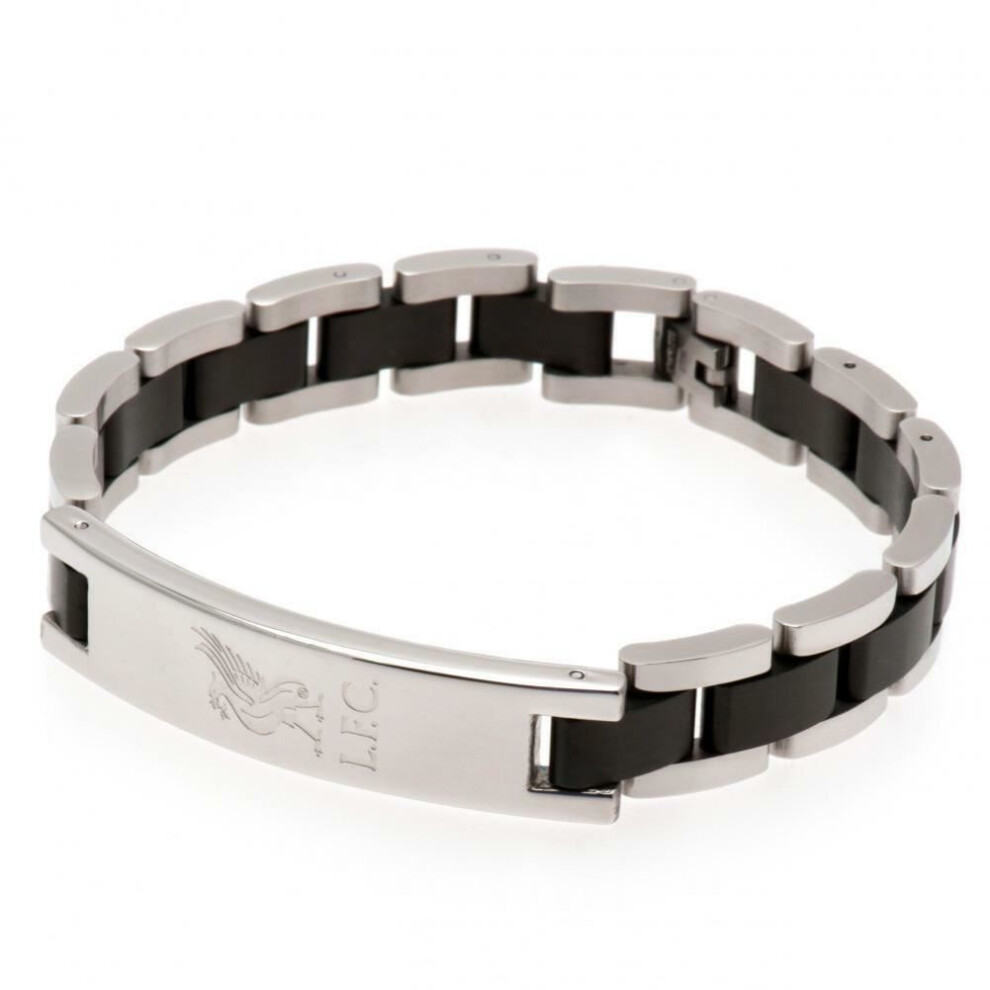 Liverpool FC Stainless Steel Black Inlay Bracelet