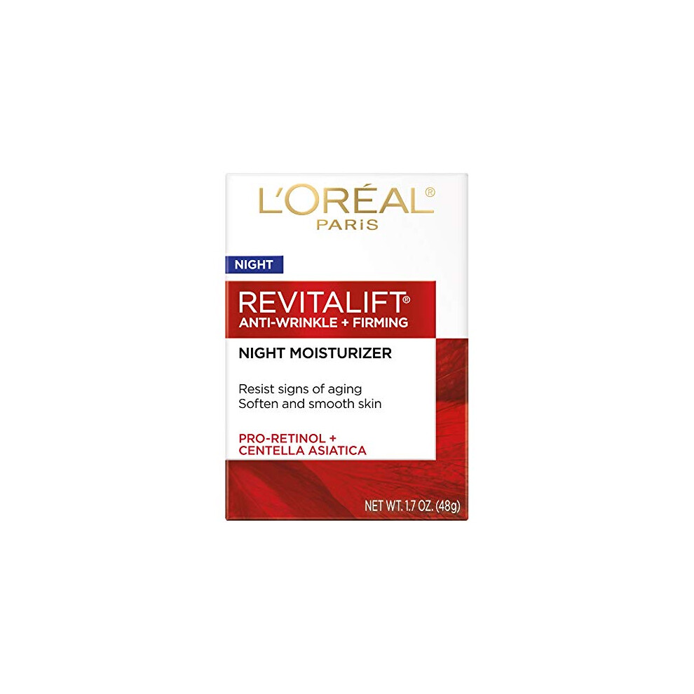 LOréal Paris Revitalift Anti-Wrinkle and Firming Face Night Cream, Pro Retinol 1.7 oz