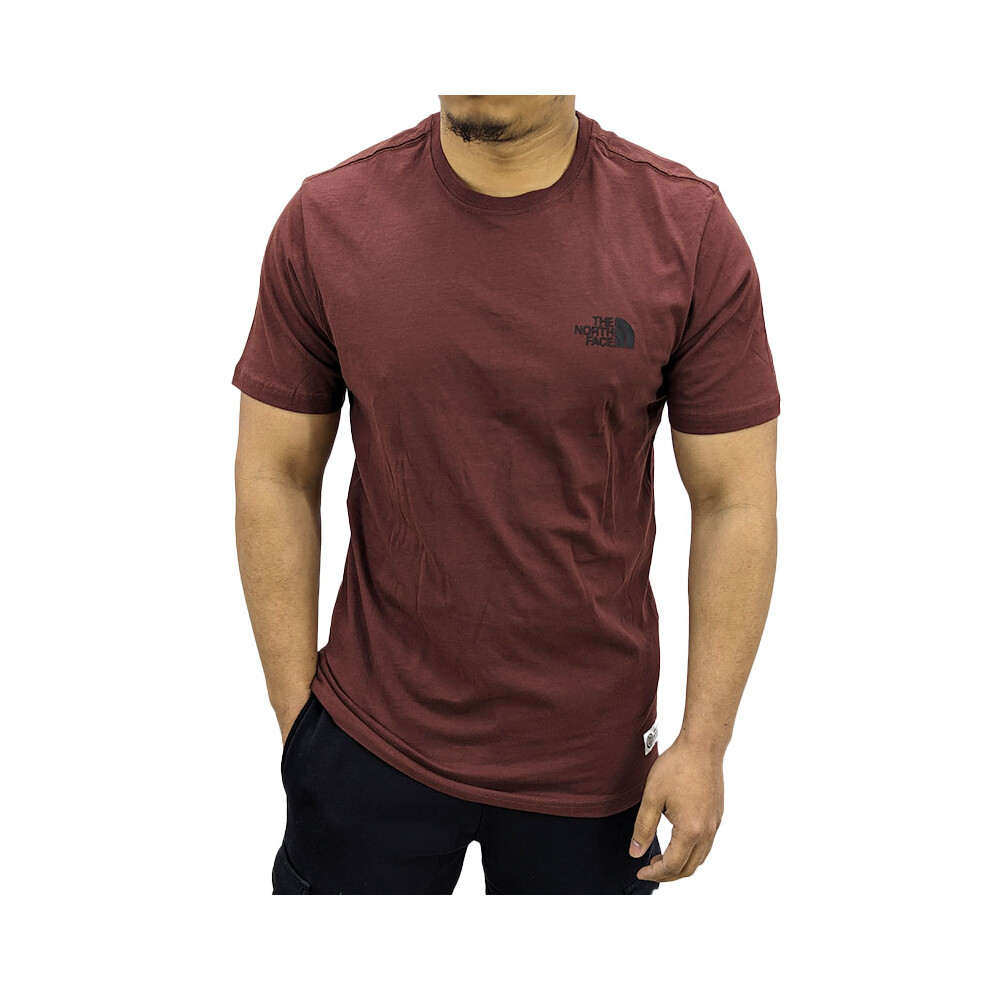 (Burgundy, S) The North Face Mens Graphic T Shirts