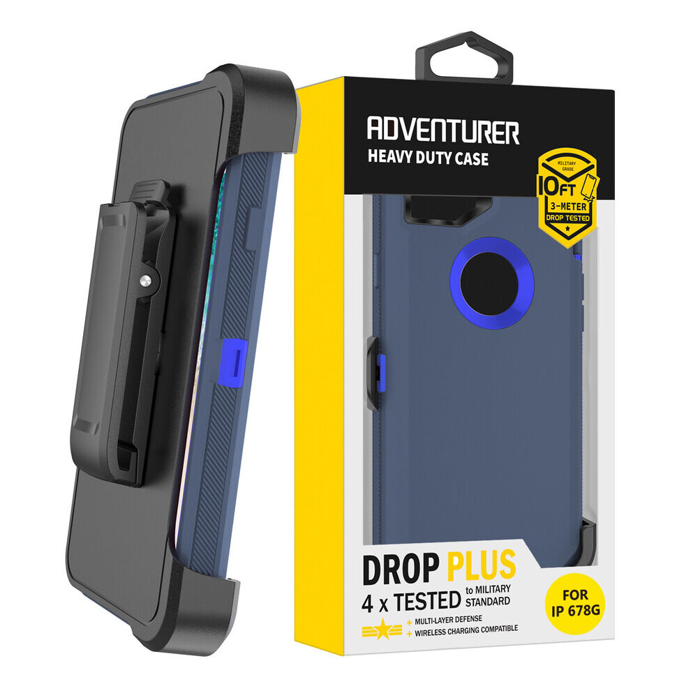 navy--adventurer-defender-case-for-iphone-7-plus---8-plus-rugged-heavy-duty-cover-with-belt-clip-holster-standard
