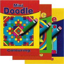 12 Mini A6 Doodle Books With Geometric Illustrations-Party Bag Fillers