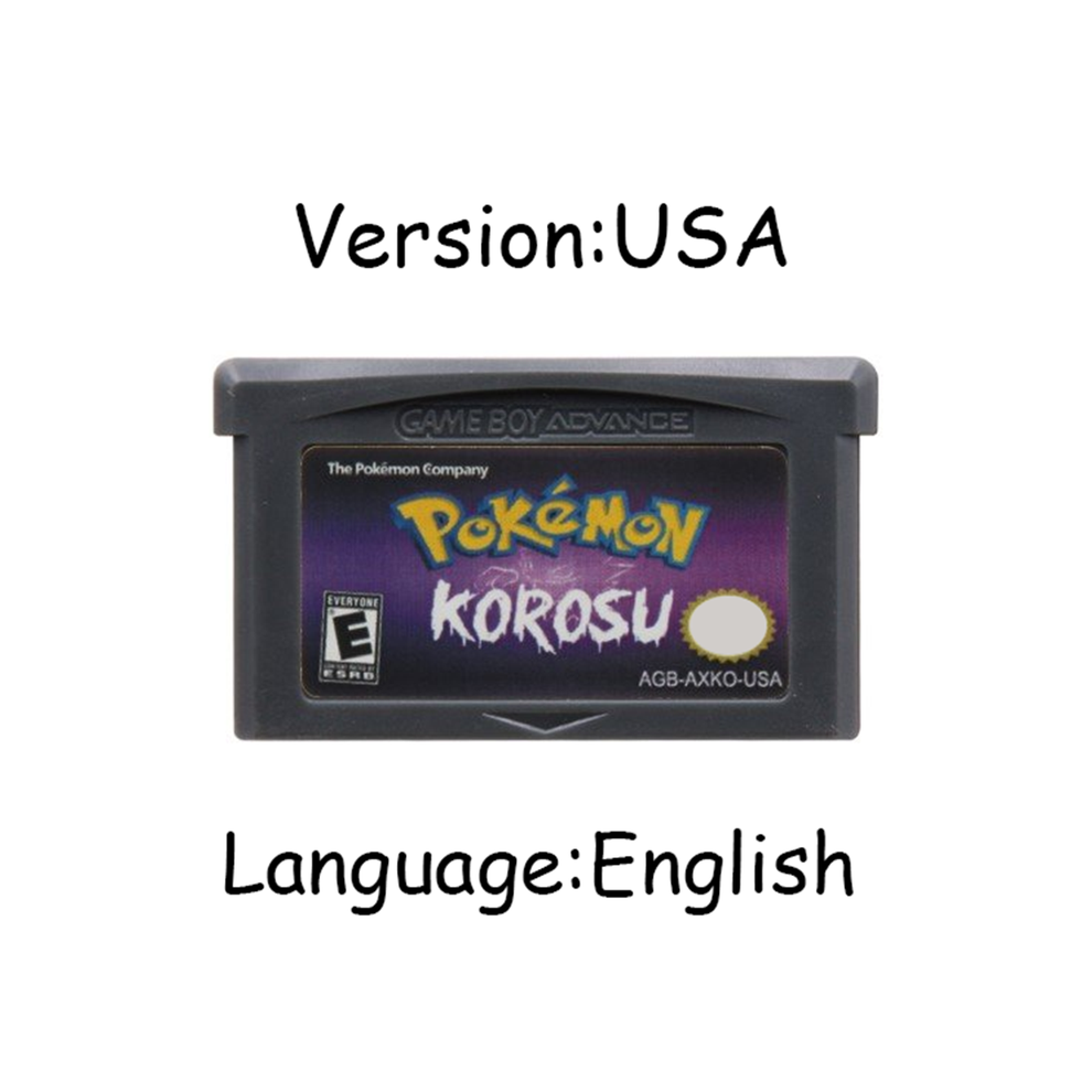 USA-Korosu) Pokemon Series GBA Game Cartridge 32-Bit Video Game Console  Card Fuligin AshGray Liquid Crystal My Ass USA Version For GBA NDS on OnBuy