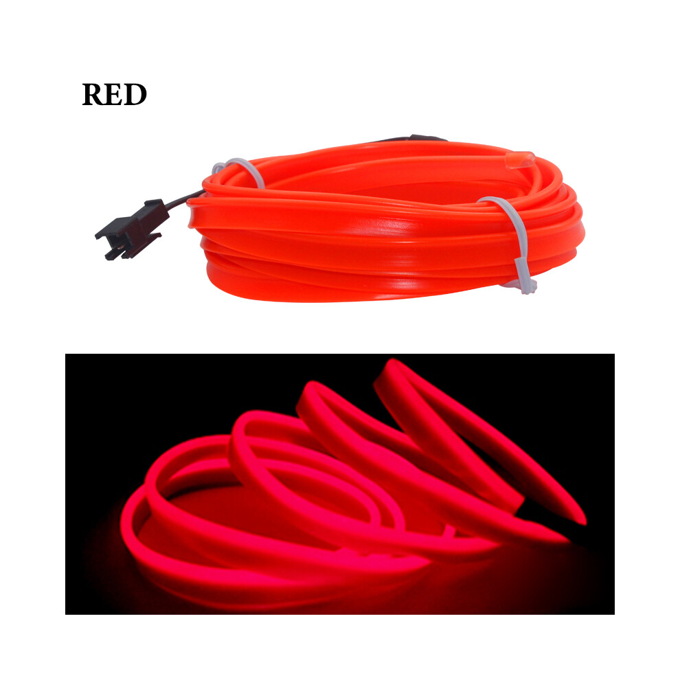 () Hot 1M/2M/3M/5M Car Interior Decorative Universal Flexible Neon Red/Light 8692446719770