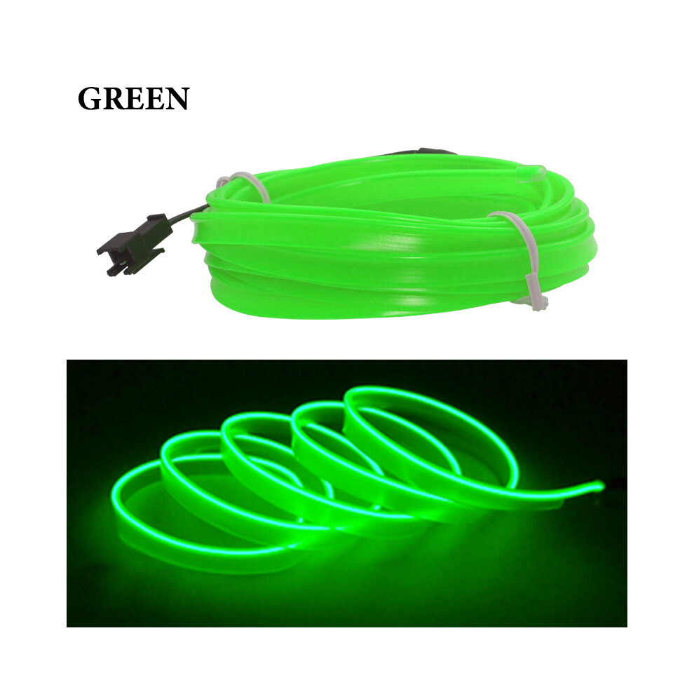 () Hot 1M/2M/3M/5M Car Interior Decorative Universal Flexible Neon Green/Light 8692446719725