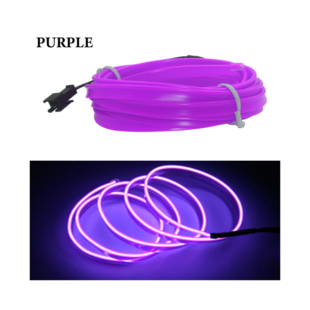 () Hot 1M/2M/3M/5M Car Interior Decorative Universal Flexible Neon Purple/Light 8692446719800