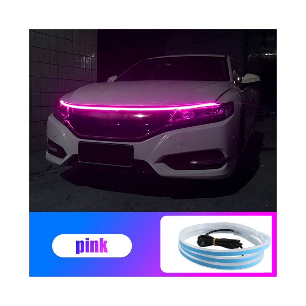 Maxpower (120Cm, ) Car Led Hood Strip Daytime Running Lights Flexible Waterproof Drl Pink/Light