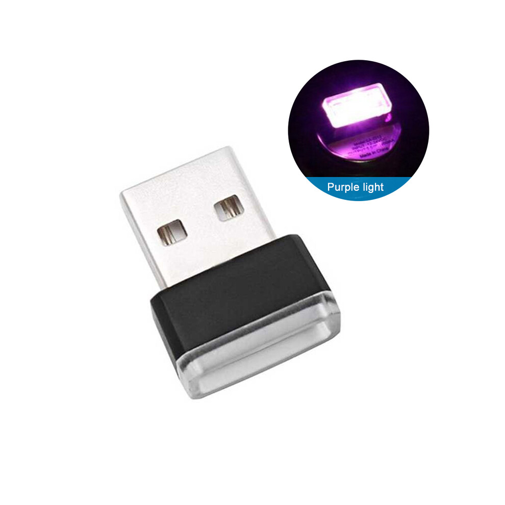 Maxpower (Purple) Mini Usb Light Led Modeling Car Ambient Light Neon Interior Light Car