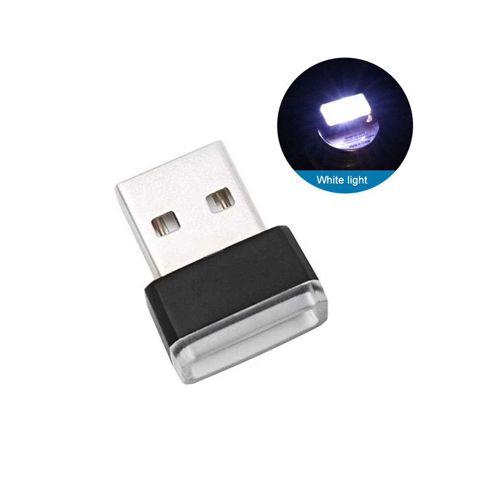 Maxpower (White) Mini Usb Light Led Modeling Car Ambient Light Neon Interior Light Car