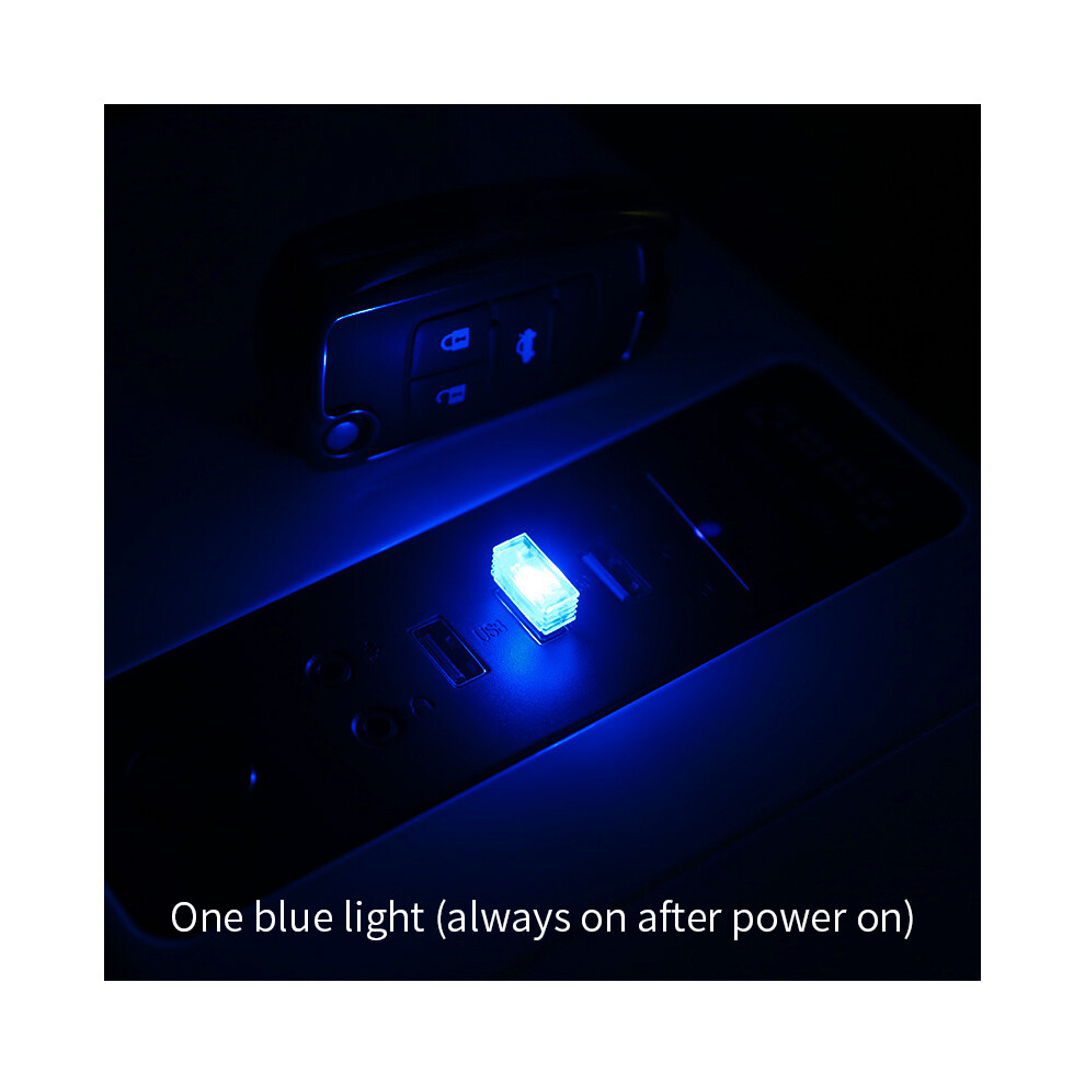 Maxpower (1Pc Blue) Mini Usb Led Car Light Auto Interior Atmosphere Light Emergency Lighting