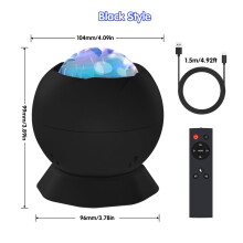 (Black) Galaxy Projector Light for Bedroom Aurora Night Light Room Decor for Kids
