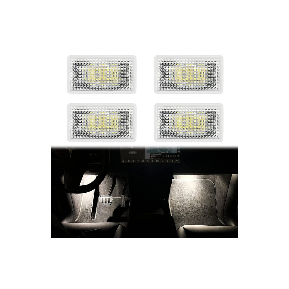 Maxpower (4Pcs, White) For Tesla Model 3 Y S X Ultra-Bright Interior Led Lighting Bulbs Kit Accessories