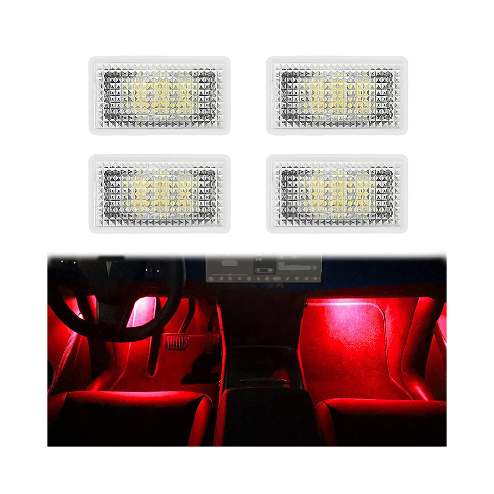 (4Pcs, ) For Tesla Model 3 Y S X Ultra-Bright Interior Led Lighting Bulbs Kit Accessories Red 8692446715901