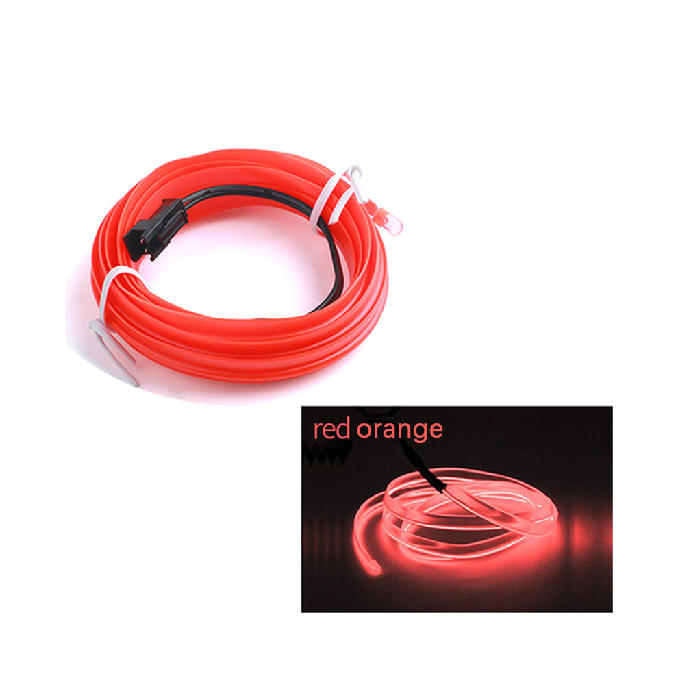 (5M, red orange) 12V For Audi Q5 A4 A3 A6 Bmw E90 E60 F30 E39 Ambient Light Car Decoration-image-OPC-PDSSP7B-NEW