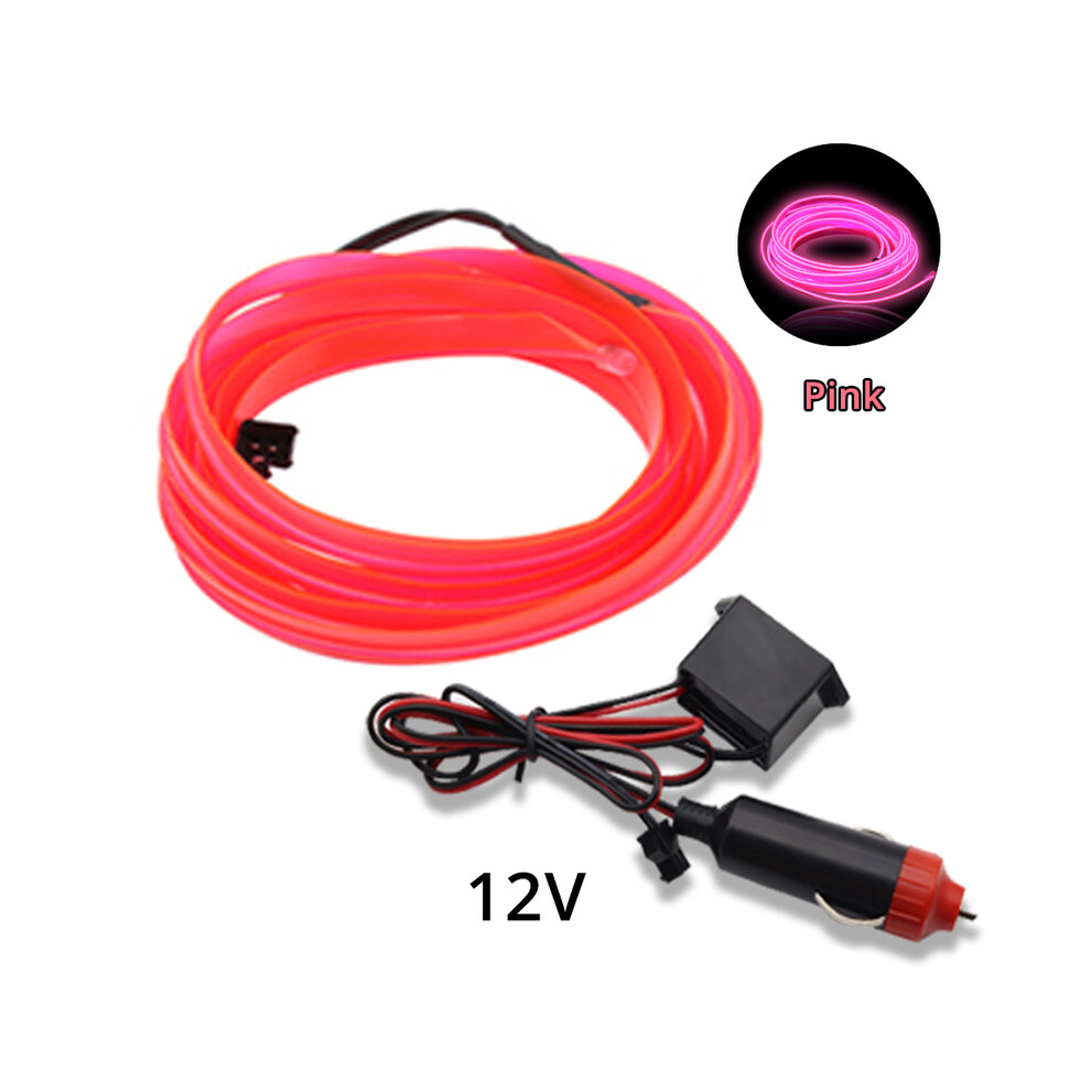 Maxpower (3M, Pink Cigarett) 1M/2M/3M/5M Universal Car Interior Lighting Led Strip Decoration Garland