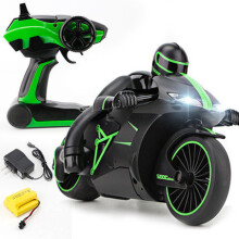 (Green) Mini Rc CAR RC Moto Racing Speed Drift LED Light Remote Control Motorcycle