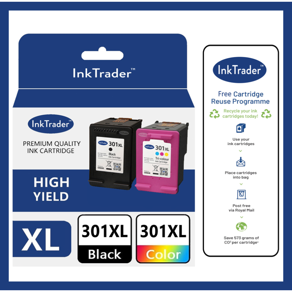 Replacement HP 301 XL Multipack For Use In DeskJet/OfficeJet Printers - Ink Cartridges