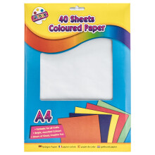 40 Sheets A4 Coloured Paper