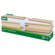 Rechtdoorlopende rails voor houten treinbaan BRIO 33341 - Ravensburger - Geschikt voor jongens en meisjes vanaf 3 jaar