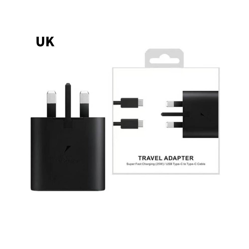 (Wall Plug) For Samsung Galaxy Uk A72 A52 A32 25W Super Fast Charger Usbc Plug Cable 692328030847