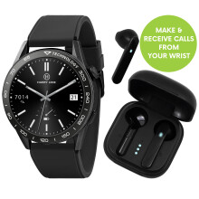 Harry Lime Series 27 Smart Watch With Black True Wireless Earphones