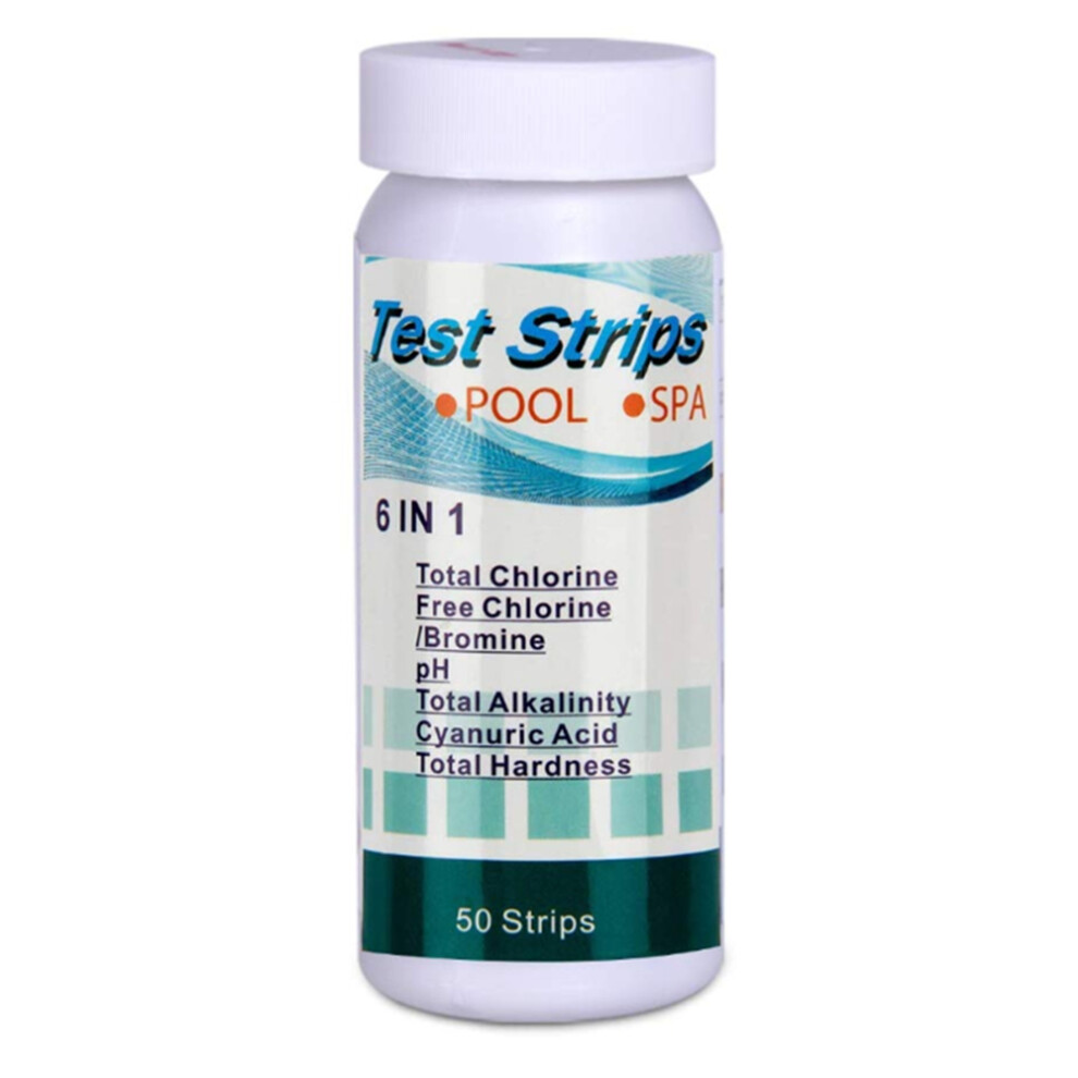 6-In-1 Swimming Pool PH Test Paper Residual Chlorine Test Strip
